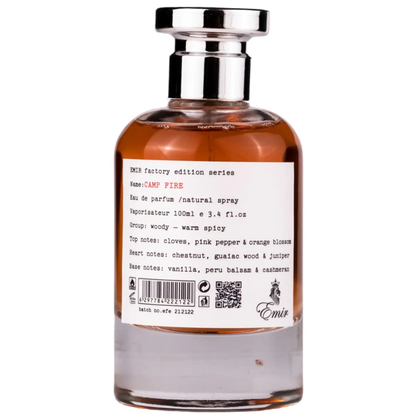 Parfum Emir Camp Fire Factory Edition, apa de parfum, barbati inspiratie By the Fireplace Maison Margiela