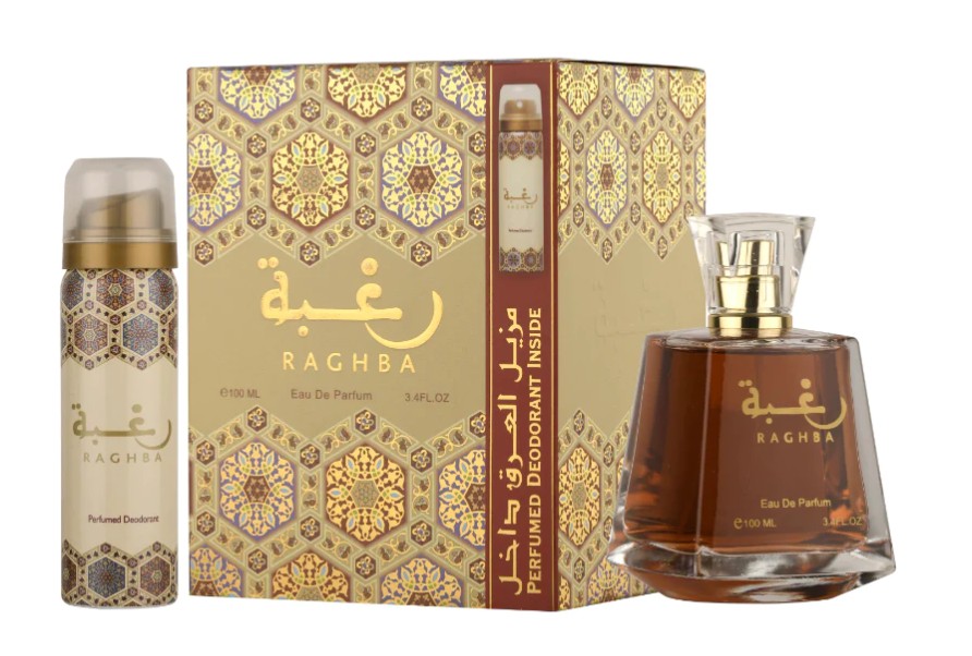 Set Lattafa Raghba For Woman, apa de parfum 100 ml + Deo 50ml unisex