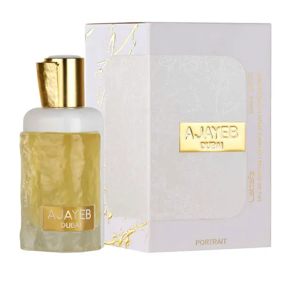 Parfum Lattafa Ajayeb Dubai Portrait, apa de parfum, unisex inspiratie Soleil de Jeddah Mango Kiss