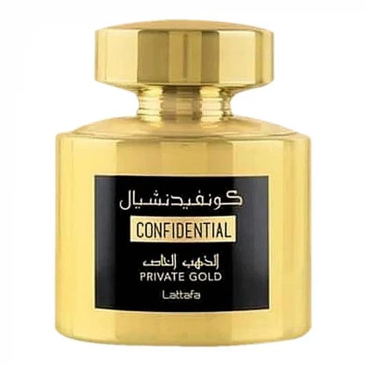 Parfum Lattafa Confidential Private Gold, apa de parfum, femei inspiratie Kirke Tiziana Terenzi
